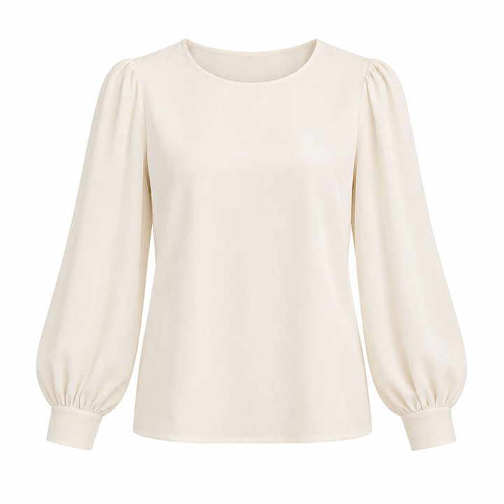 Elena Blusa de Manga Fruncida